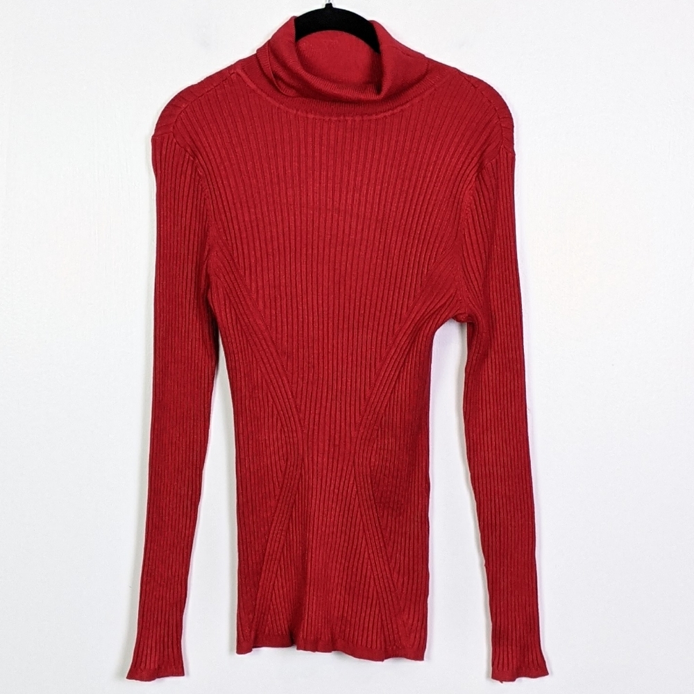 Lane Bryant Ribbed Red Turtleneck NWT Size 14/16